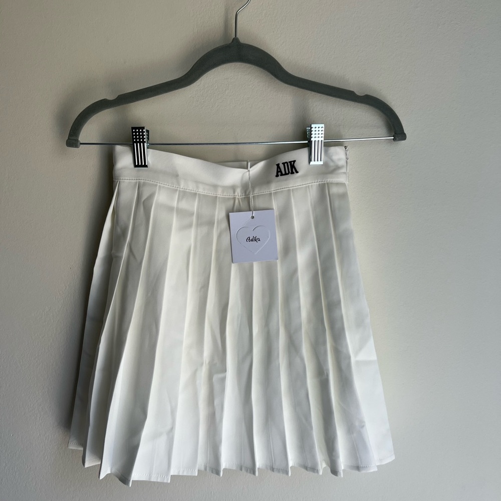 white adika tennis skirt
